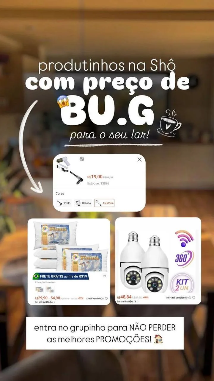 Imagem do grupo Bug de promoções da shopee
