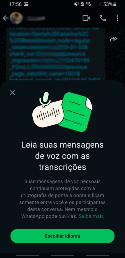 Configuracao Da Transcricao Do Audio Em Texto No Whatsapp
